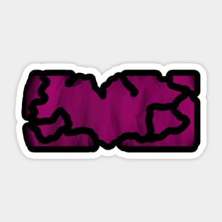 Pink abstract dragon bat Sticker